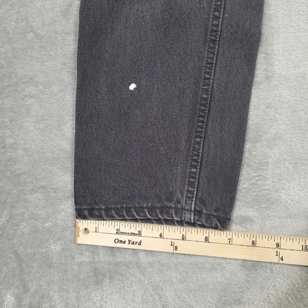 Vtg 90s Levi's 550 Jeans Black Orange Tab Jeans Denim Mens 36x30 (Fits 34x30)